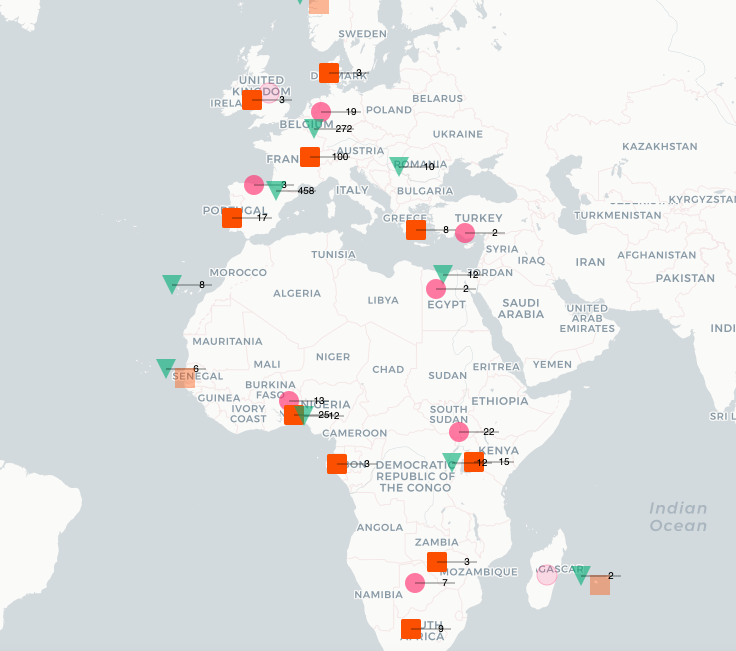 Mapping local makerspaces across Europe and Africa